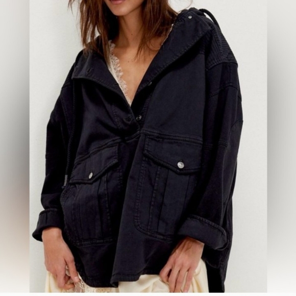 We The Free Jackets & Blazers - Free People | We The Free Marlie Washed Black Utility Jacket